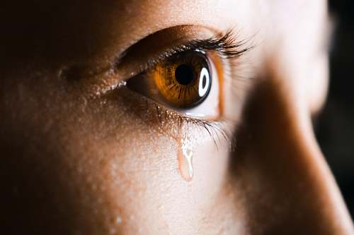 sad a person cries hurt